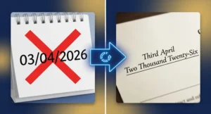 How do I write date in words correctly