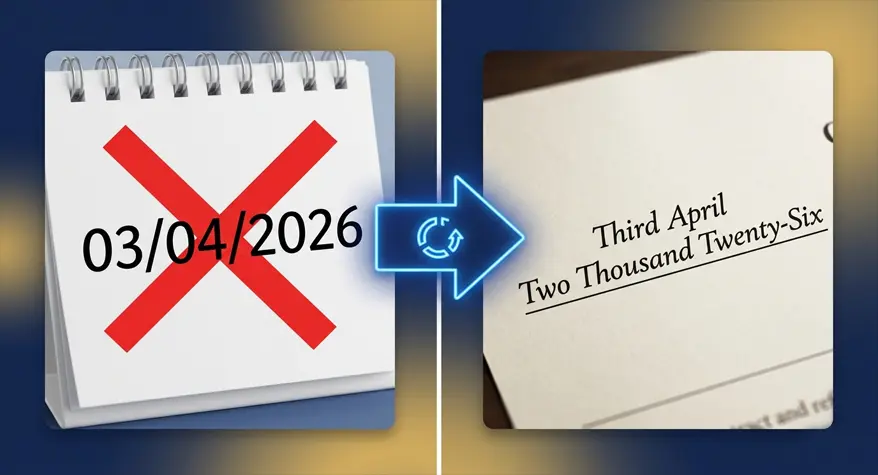 How do I write date in words correctly