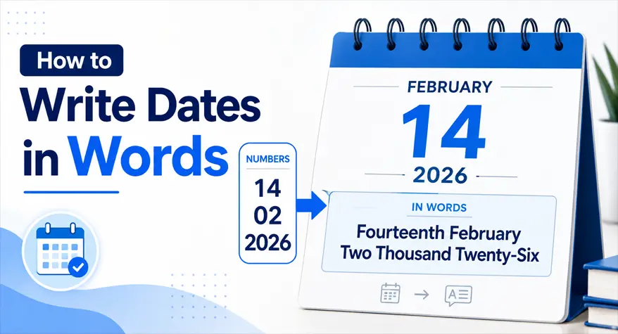 Fountain pen and notepad showing correctly written dates in British and American formats.